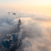 City in a fog